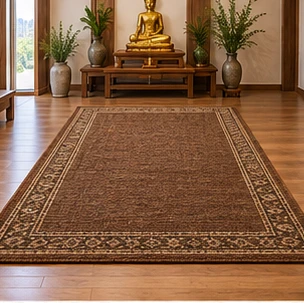 พรมห้องพระ รุ่น Bodhi สีน้ำตาล ลายทอ
